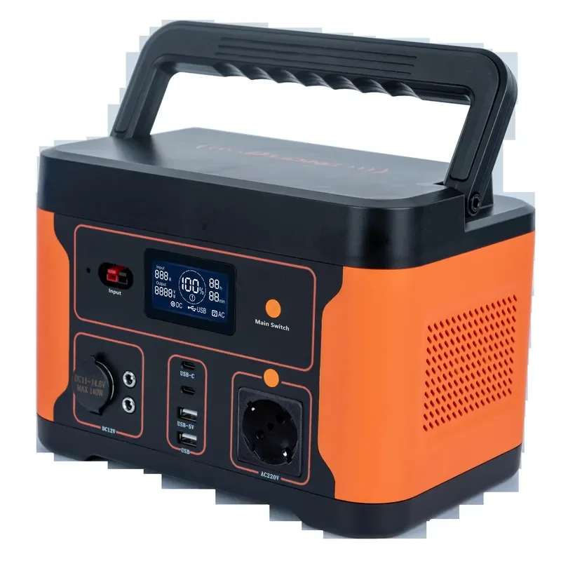 500W MPPT Portable Power Station 512Wh LiFePO4 Battery Pure Sine Wave Generator Outdoor Emergency Backup Solar Power Supply