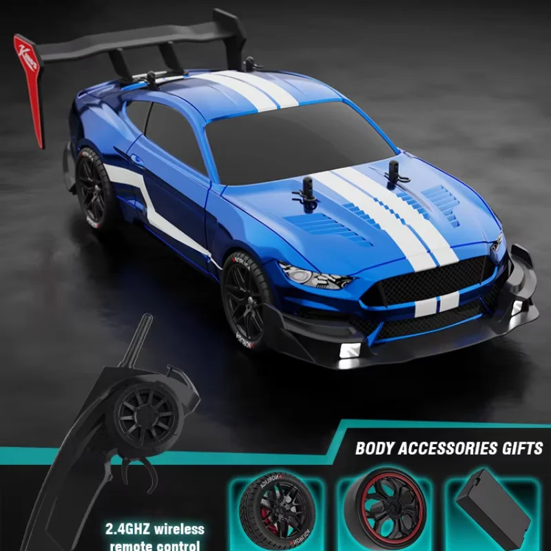 

1/14 RC Drift High Speed Car With Lights Kids Toys 4WD Remote Control Vehicle Rubber Two Types of Tires Simulated Car Boy Gifts