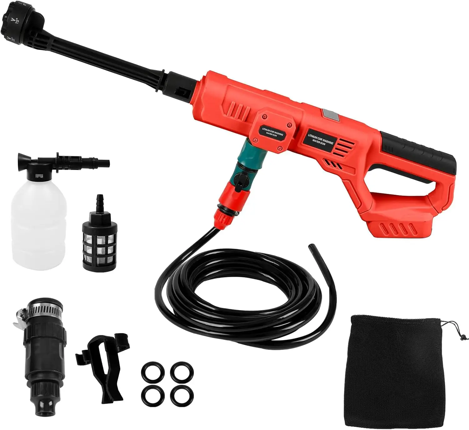 

Cordless Pressure Washer 1000 PSI Compatible with Mi1wa-kee 18V, Portable Handheld with 6-in-1 Nozzle & Foam Cannon (No Battery)