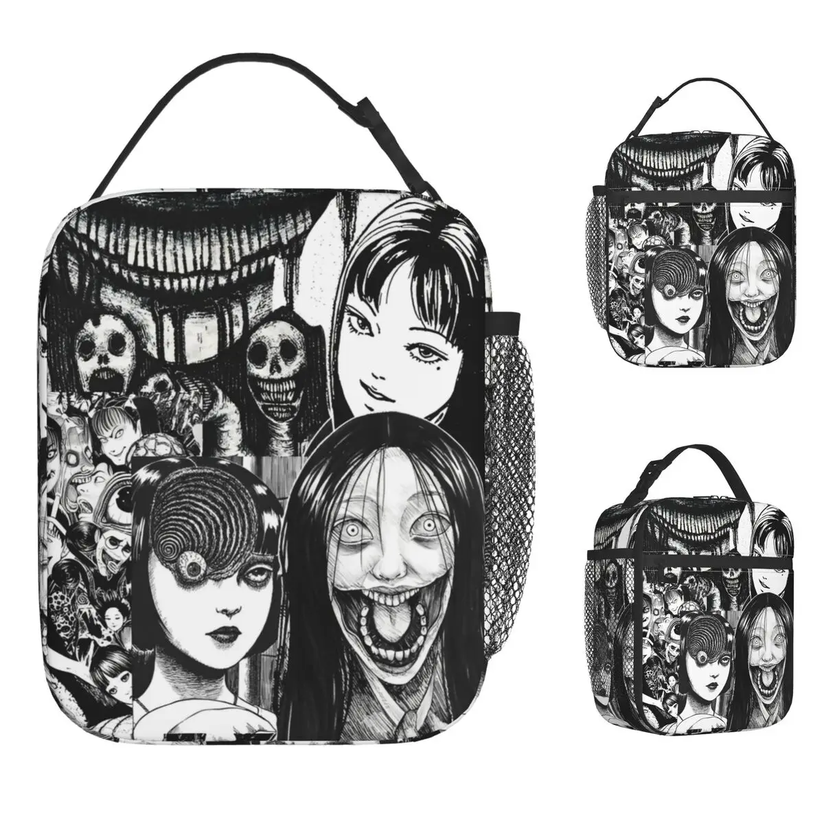 

Junji Ito японское аниме сумка для обеда пикник ланч-бокс для детей Kawaii принт сумка для еды сумки Оксфорд портативная сумка-холодильник