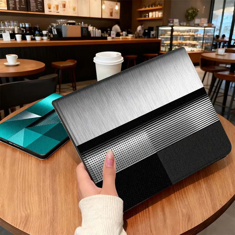 

Colorful metal style pattern Tablet Case For iPad Pro Air 5th 6th 7th 13 M3 M4 M5 12.9 13.3 inch 2018 2022 2024 2025