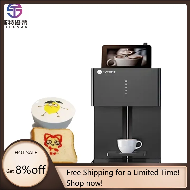

STLF JW Direct Factory Sale Food Grade Automatic Coffee Machine Inkjet Printer Prints Latte Art Cake Macaron Selfie Photos Flex