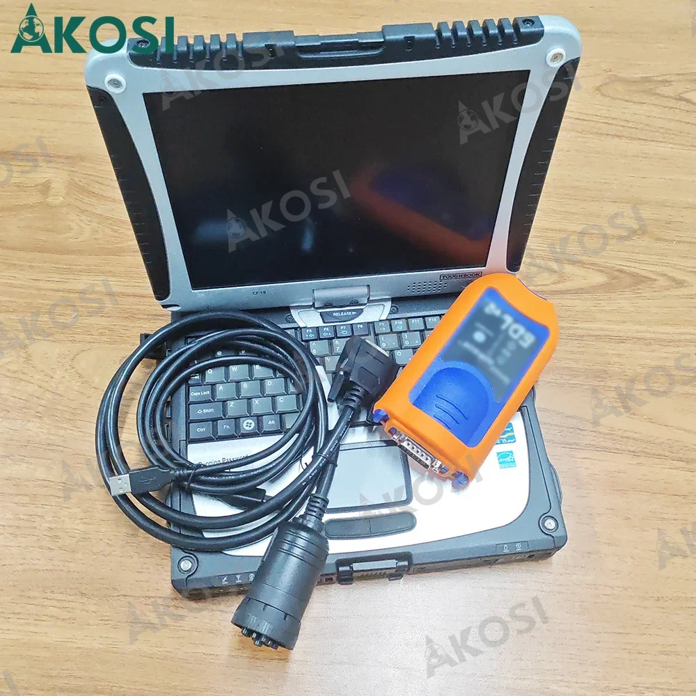 V5.3 AG CF EDL V2 Diagnostic kit Agriculture Construction Tractor Truck Diagnostic tool with CF19 Laptop