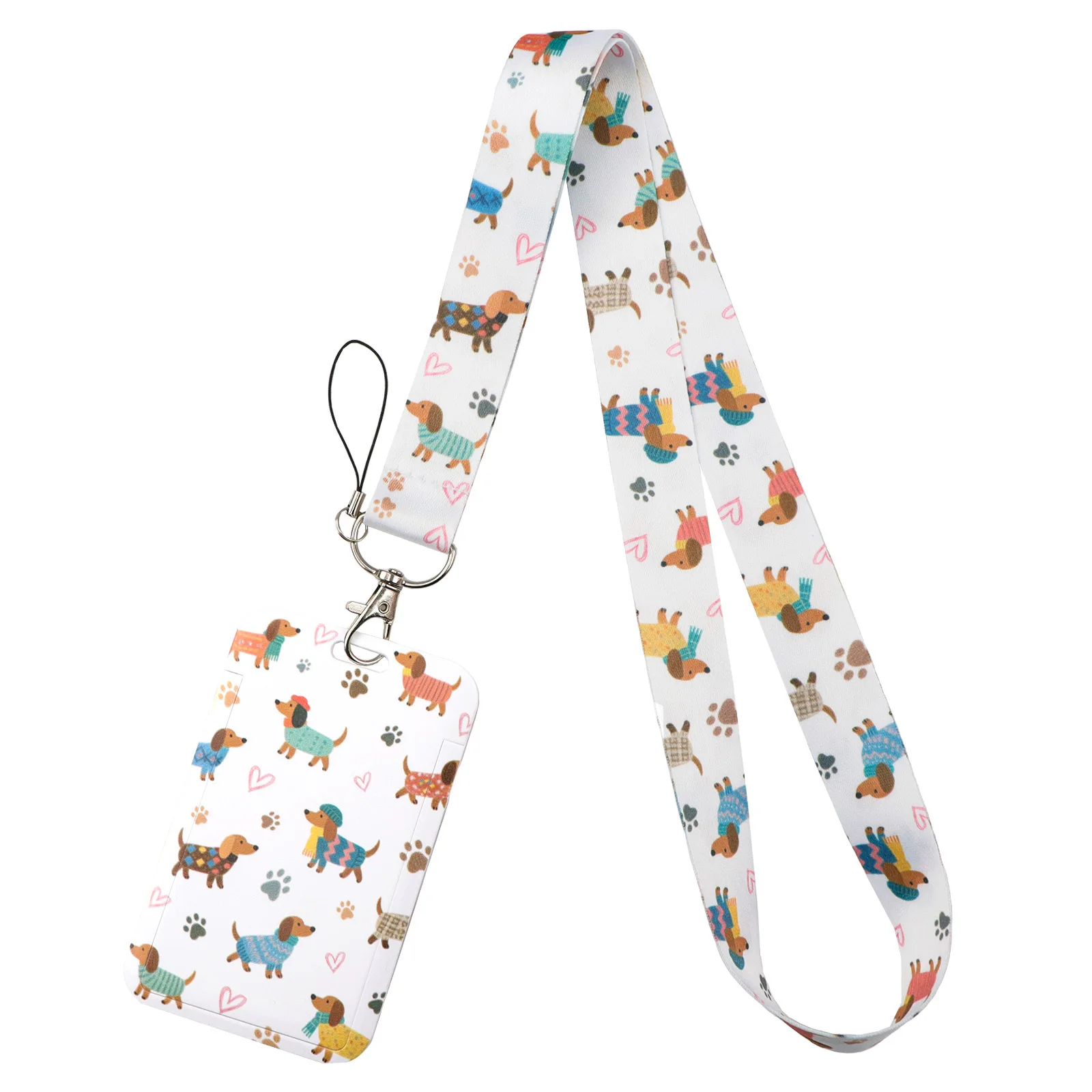 

Cute Dachshund Dog Animal Credential Holder Cute Lanyards for Key Neck Strap For Card Badge Gym Keychain Keyring DIY Accessories