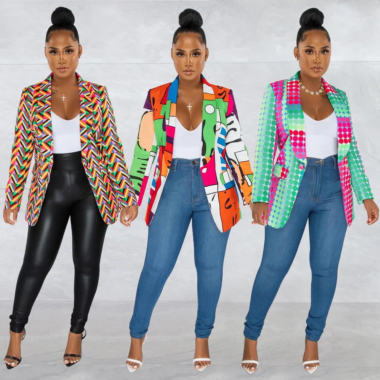 

Ele Sle Женская одежда с большим воротником с лацканами из полиэфирного волокна Long Sve Busin Commute Faion Casual Dr