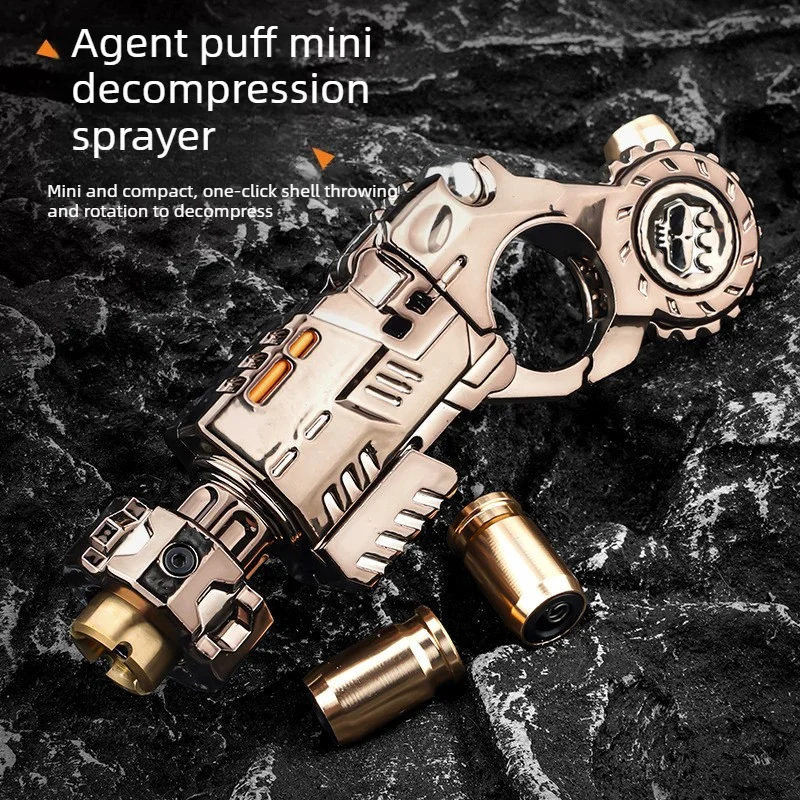 Alloy EDC Stress Relief Launcher Soft Dart Shell Ejecting Toy Gun Foam Dart Fidget Pistol Office Stress Relief Toy Novelty Gift