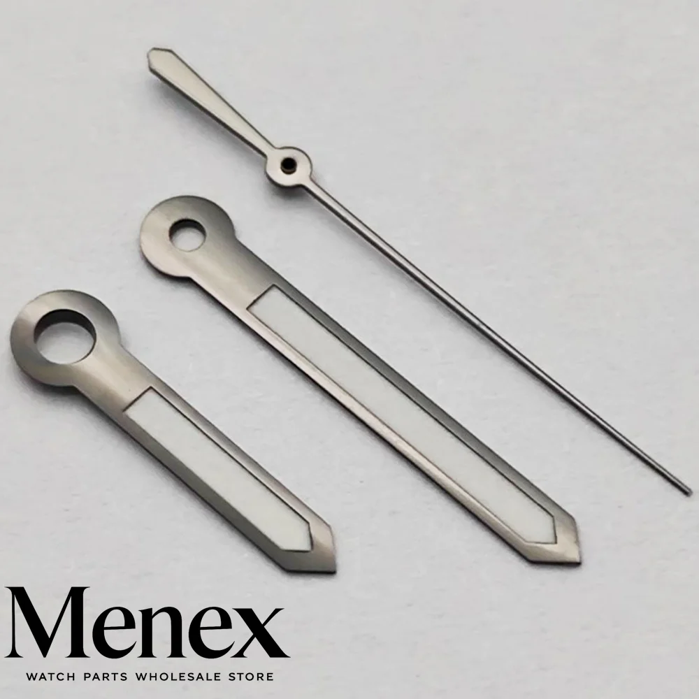 Menex Gun/Silver Watch Hands Green Luminous Watch Hands Fit NH35 NH36 ETA2824 2836 Miyota82 DG Movement Watch Accessories Parts view 3