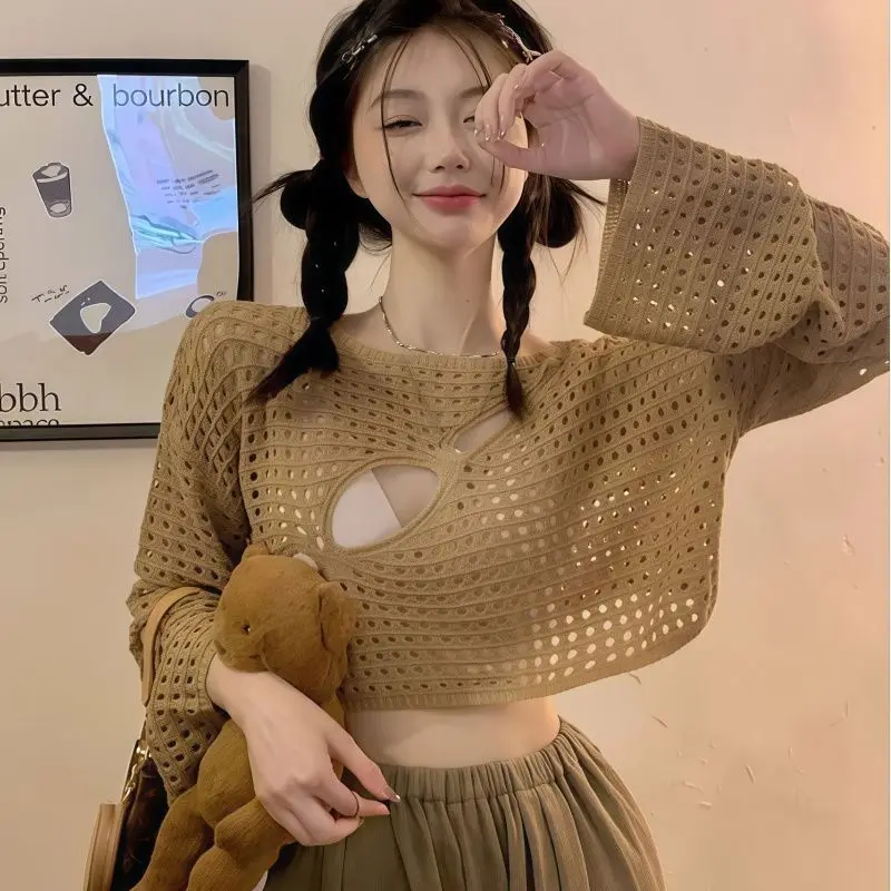 Women 2026 Spring Summer New Fashion Vintage Hollow Smock+Strap+Casual Pants 3-Piece Suit Korean Elegant Tracksuit Matching Set