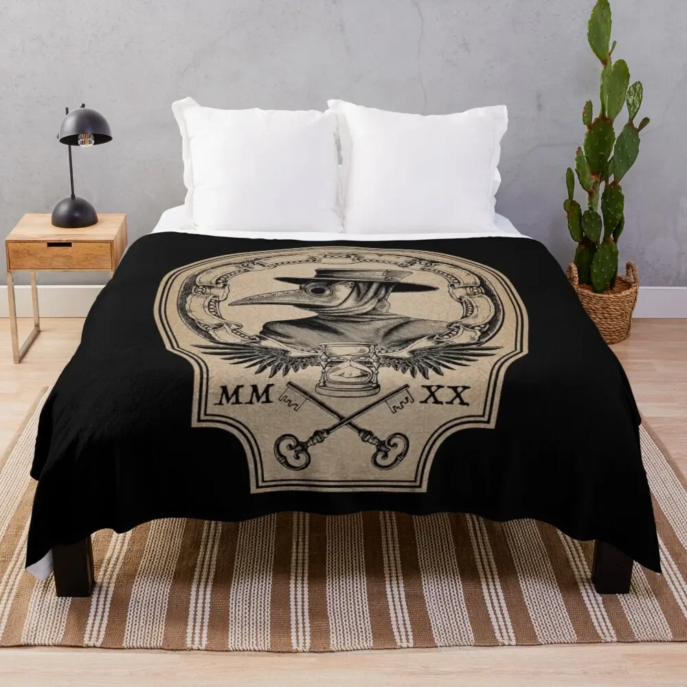 

Vintage Plague Doctor Throw Blanket Decoratives Bed covers Decorative Beds Hairy Blankets