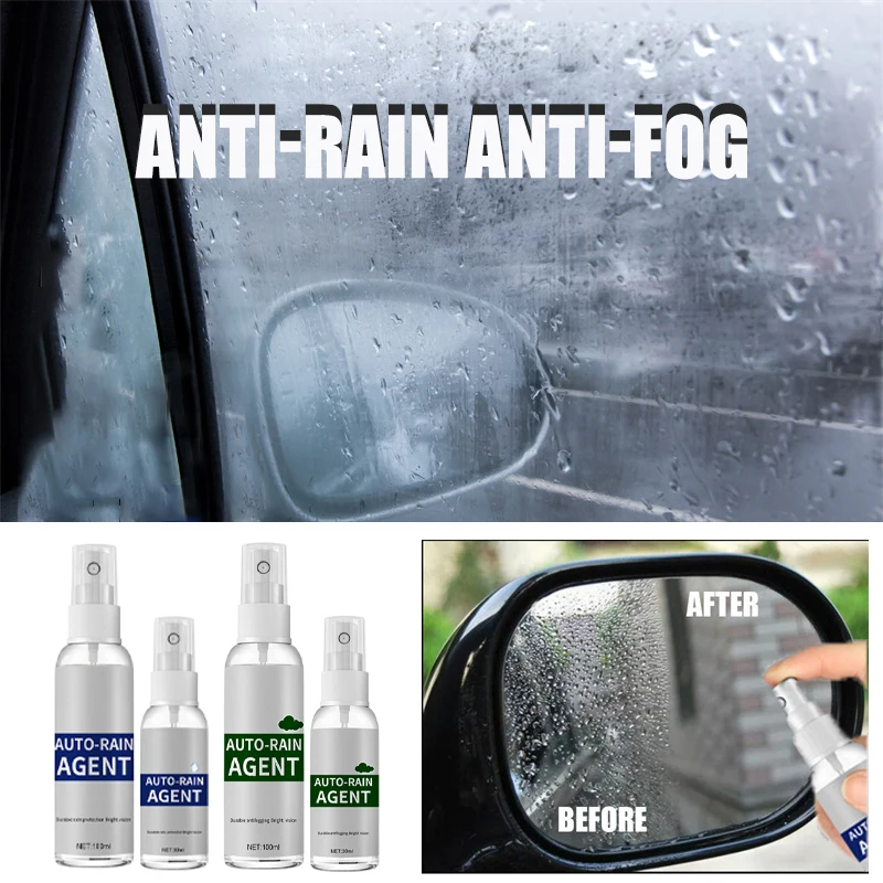 Car Glass Rainproof Agent Auto Waterproof Anti-fog Spray Car Paint Hydrophobic Coating Cleaner for Windscreen Window Rear Mirror