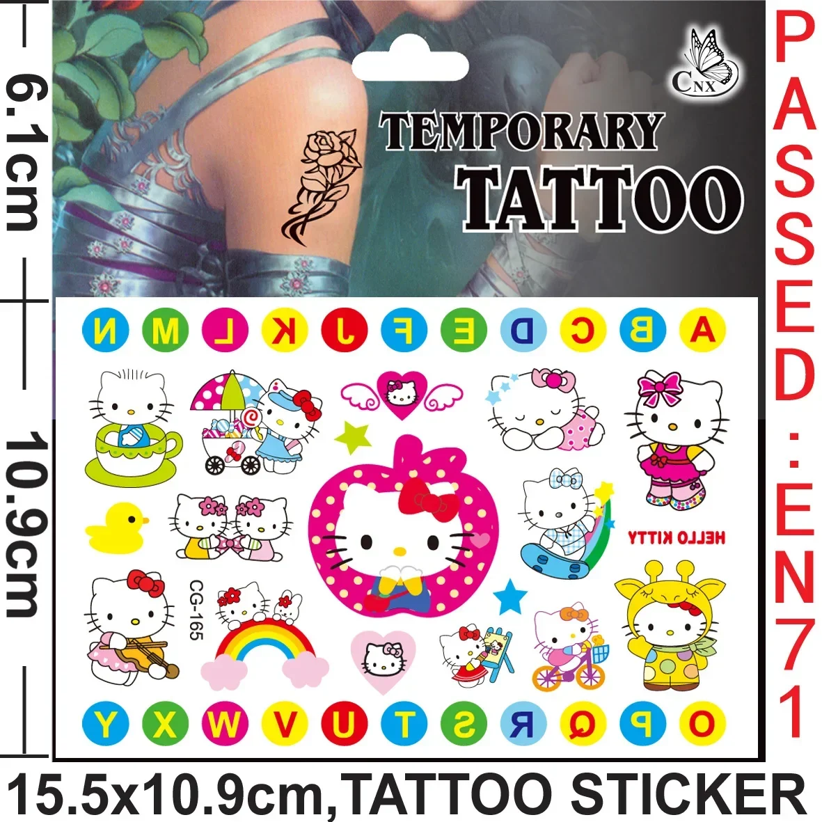 Hello Kitty Sticker Laptop Skin Cute Sticker Girl Cartoon Toy Stickers Children's Toy Decoration Patch Disposable Tattoo 2024