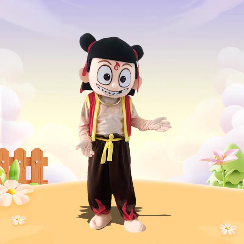 Criança mágica descendente nezha mascote traje carnaval baile de formatura festa dia dos namorados mostrar adereços cosplay dos desenhos animados boneca vestido conjunto