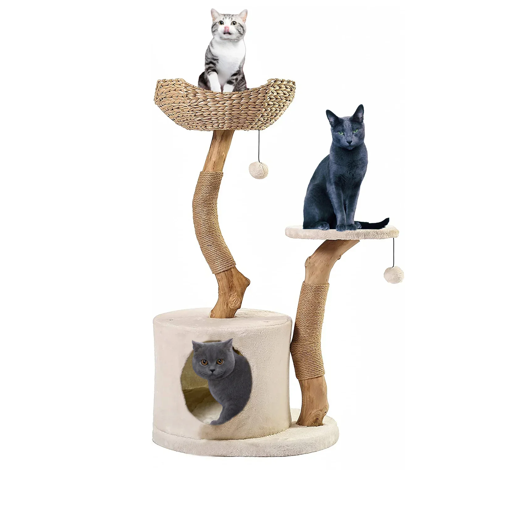 

Cat Tree Tower Furniture Condo With Scratching Post For Indoor Cats Kittens Activity Tower Kitty Pet Play House