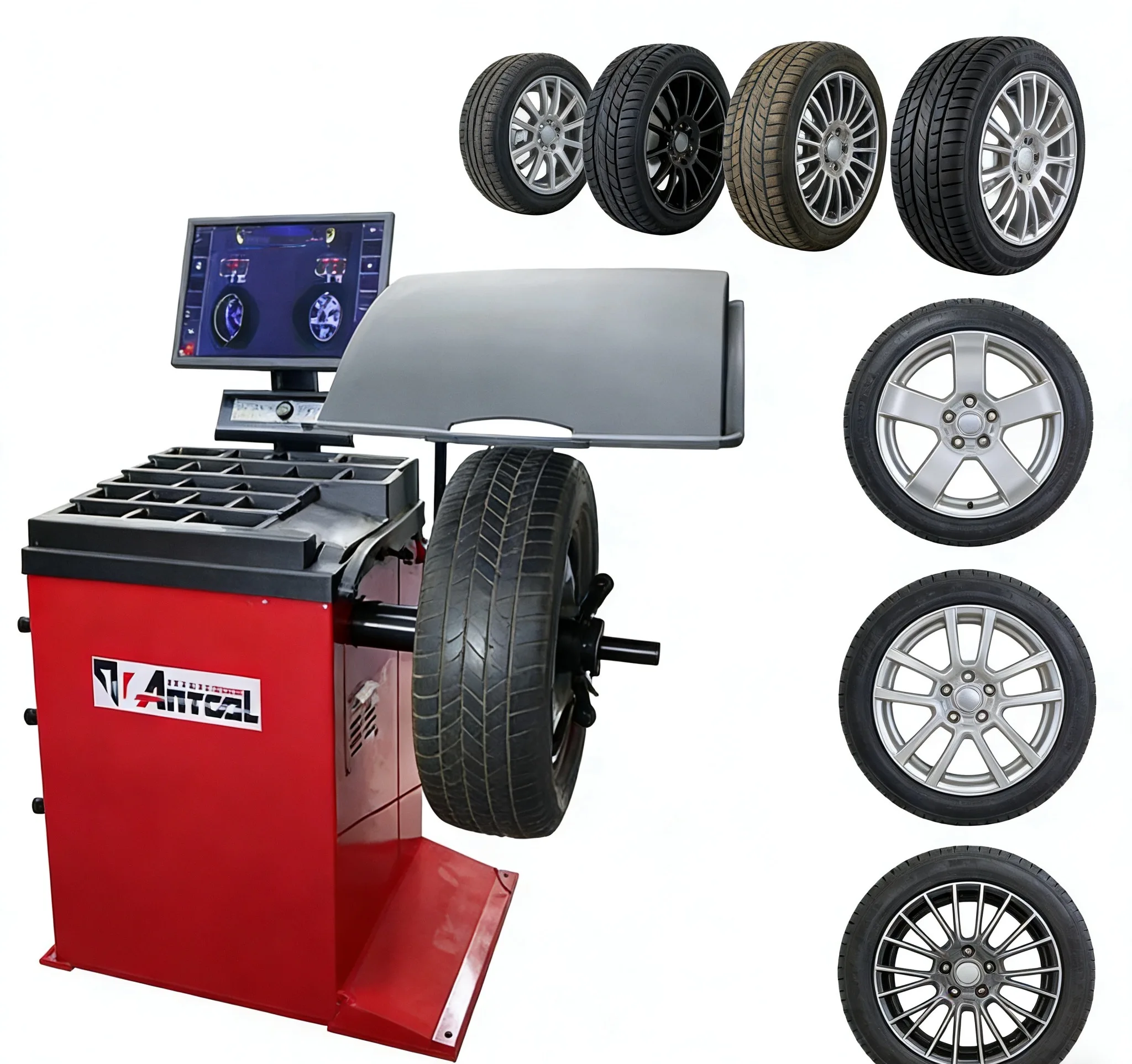 Semi-Automatic Tire Repair Tools Wheel Balancer Dynamic Car Rim Wheel Balancing Equipment TIANHONG Brand