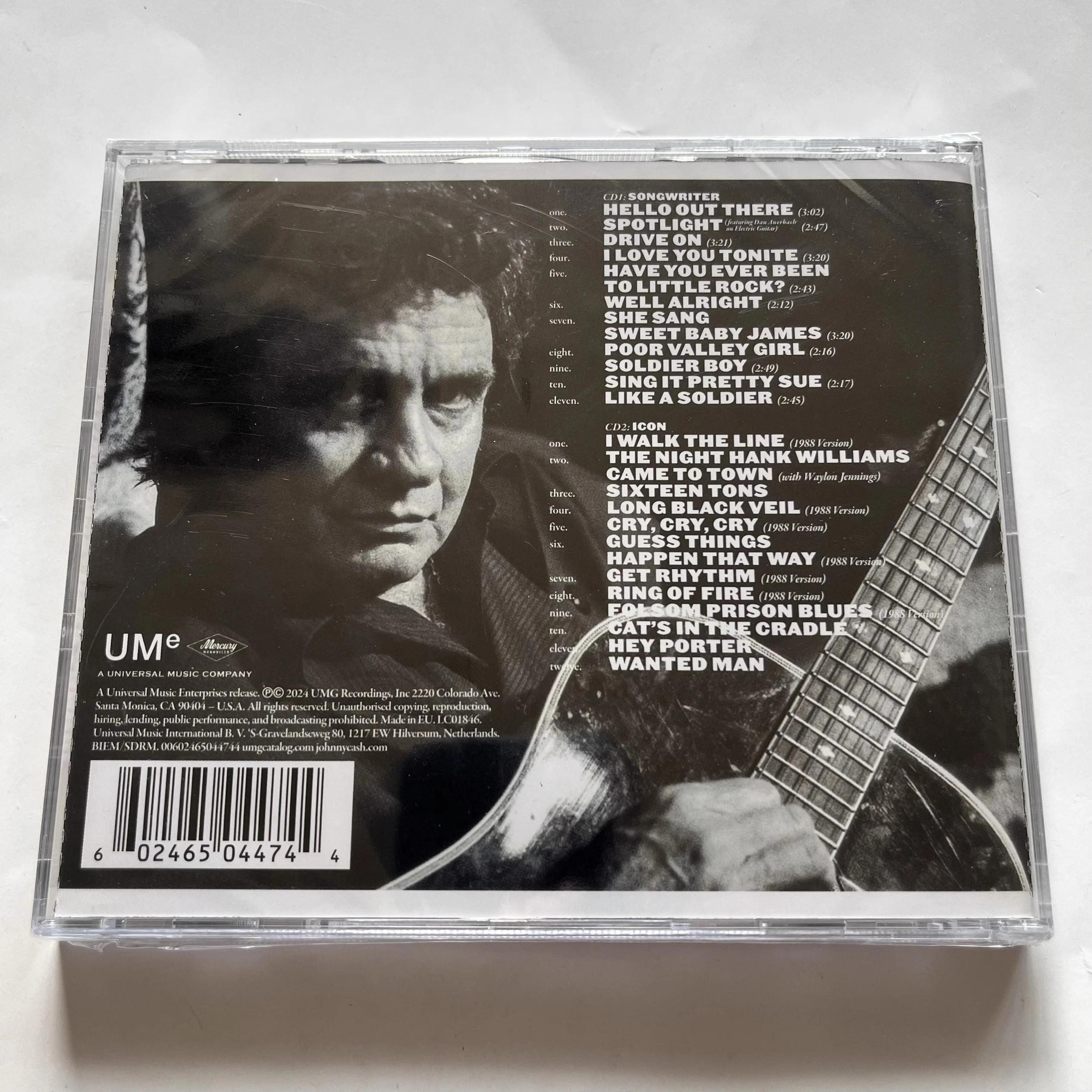 Country Johnny Cash Music CD Songwriter Album 2pcs Music Record Cosplay Walkman Car Soundtracks Box Party Music Collection Gifts