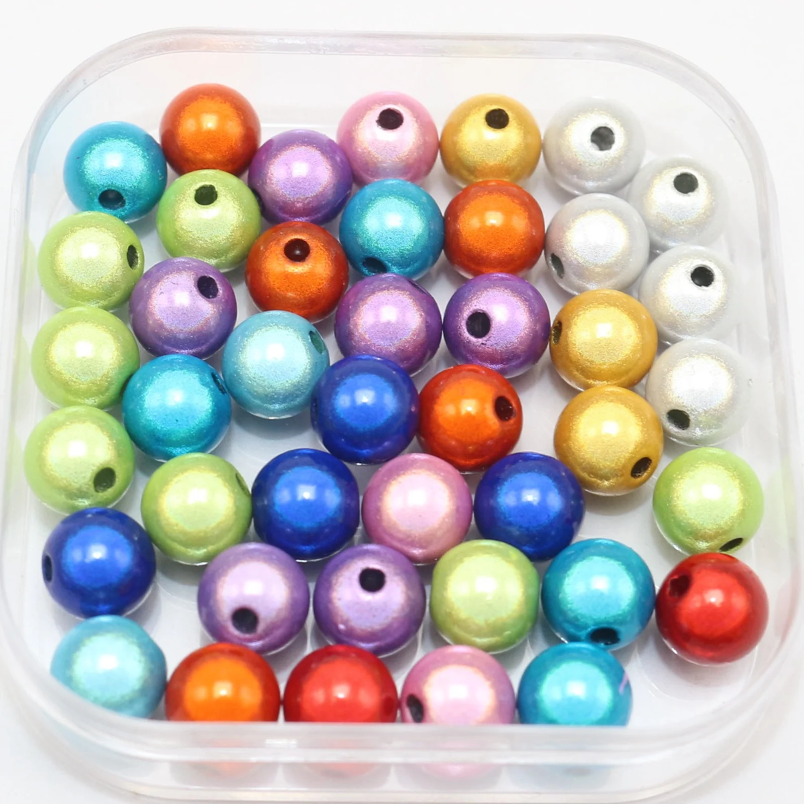 100 perles Miracle d'illusion 3D, couleur mixte, entretoise de 8mm