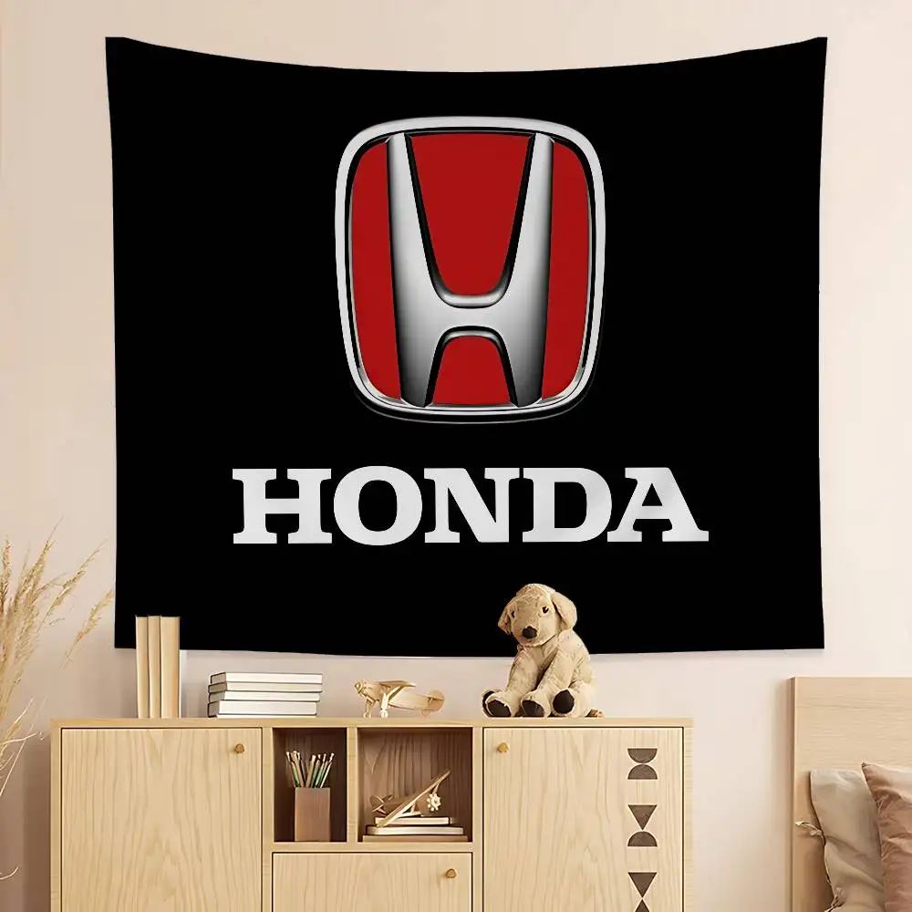H-HONDAs Motorcycle Logo Cartoon Tapestry Art Science Fiction Room Home Decor Wall Hanging Sheets