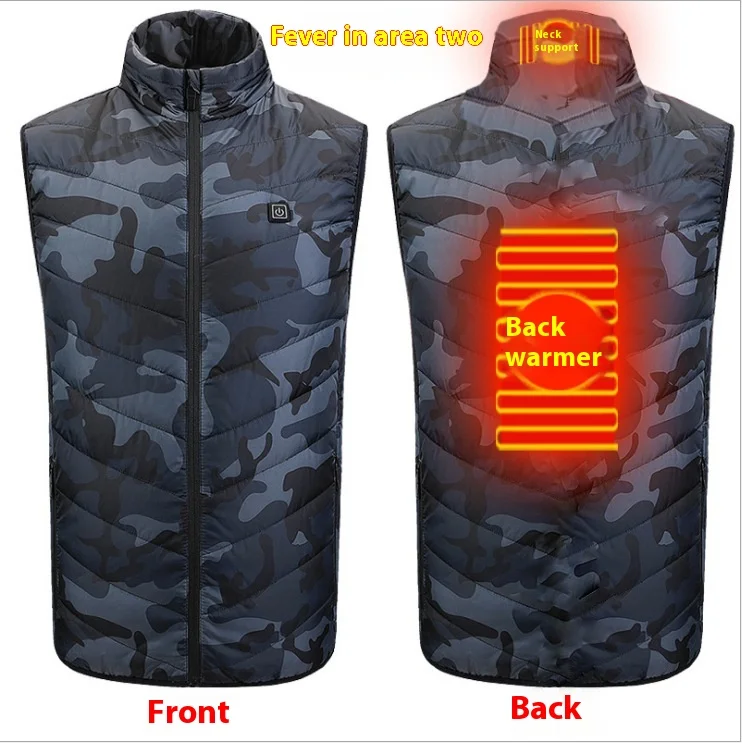 Heating Vest USB Smart Thermal Wear Unisex Waistcoat Electric Heated Cotton Vest Outdoor Sports Casual Sleeveless Jacket