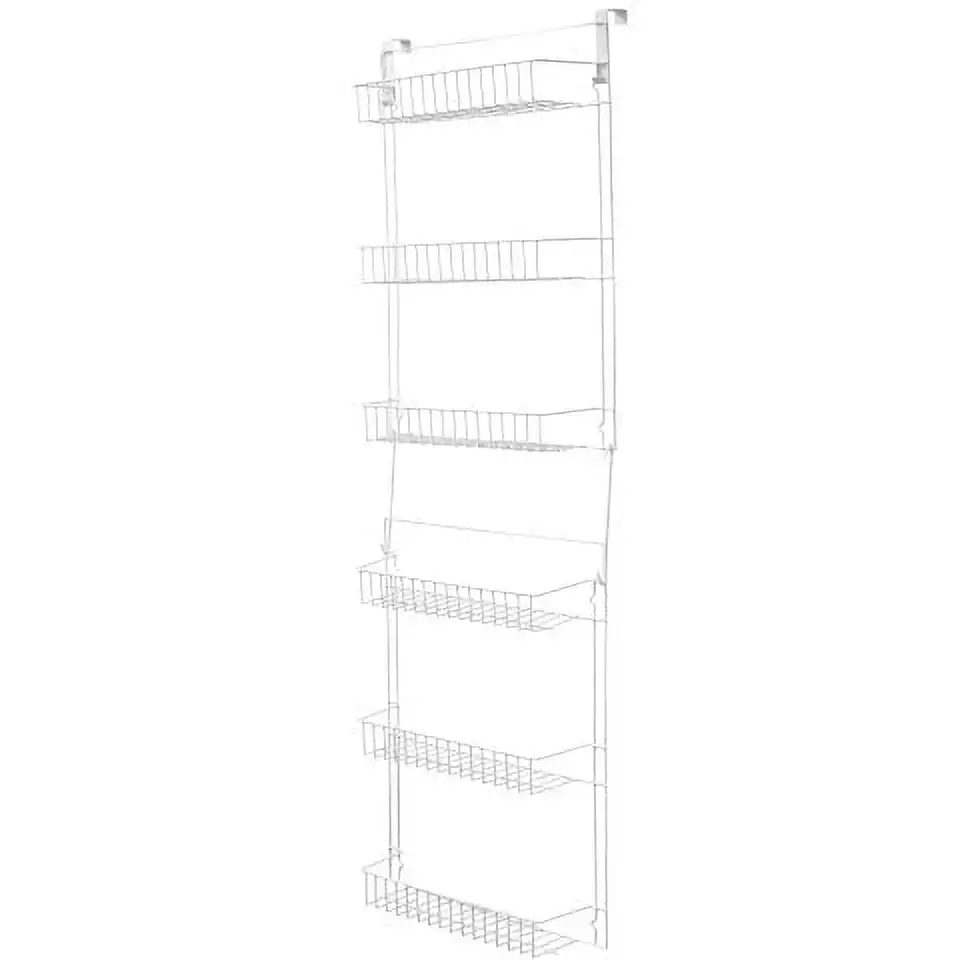 

Lavish Home 6-Tier Adjustable Over the Door Organizer for Kitchen (White)