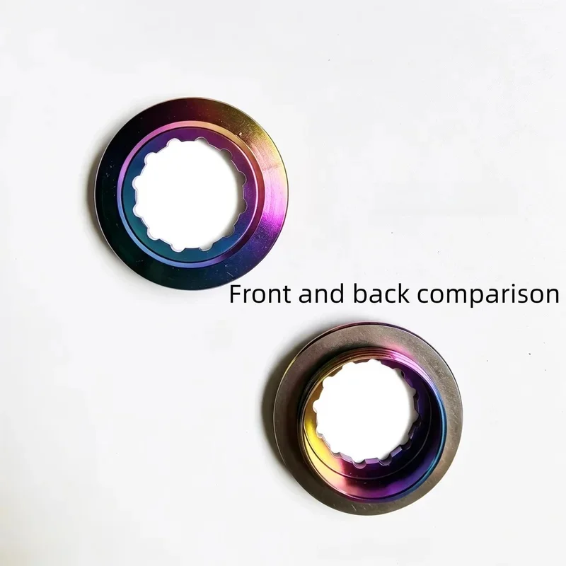 Titanium alloy center lock ring for mountain bikes and road bikes, suitable for Shimano disc brake pads with internal locking co
