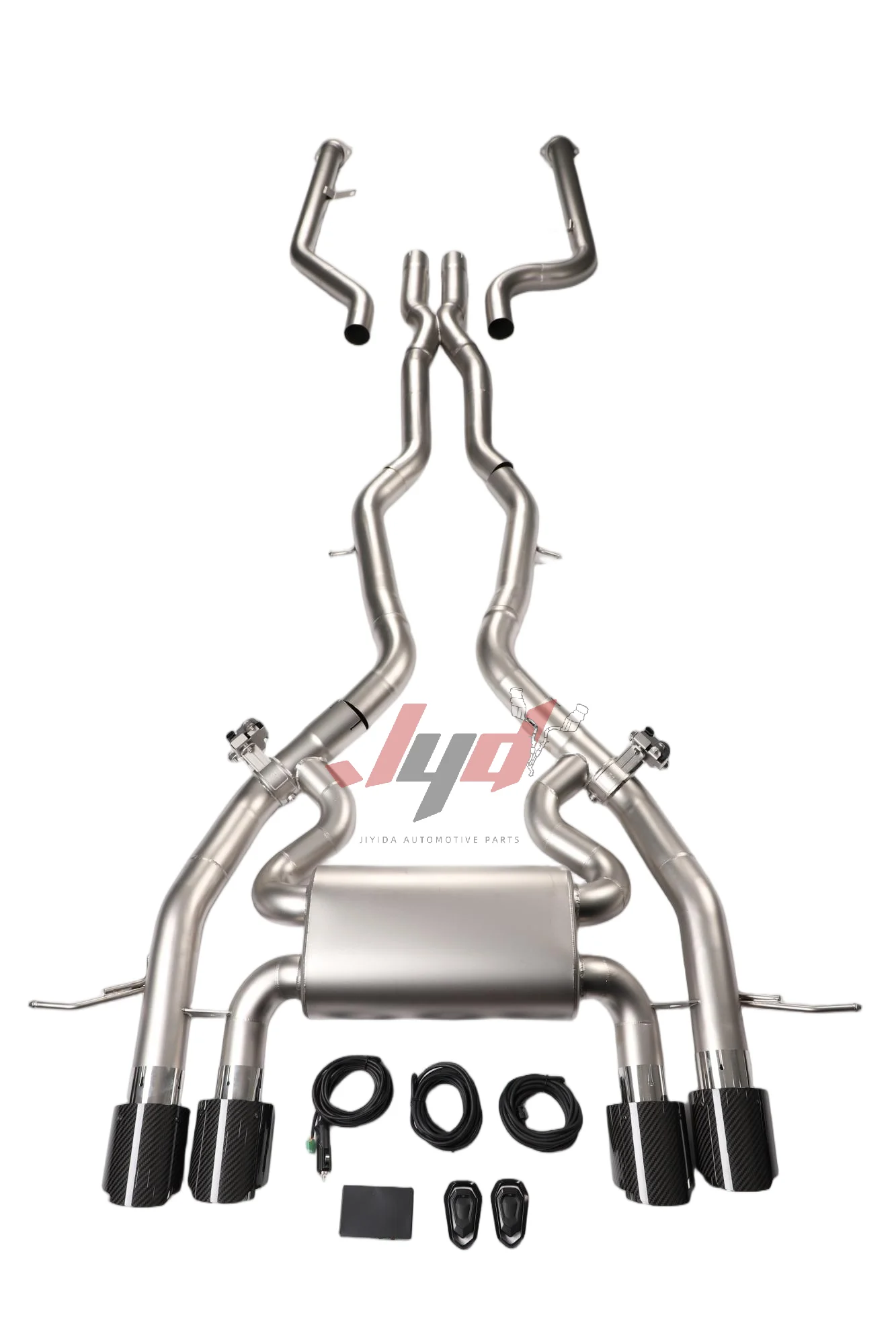 JYD Factory Valvetronic Catback Exhaust Pipes for  M2 G87 2023 Stainless Steel Exhaust Pipe Muffler With Carbon Fiber Tip