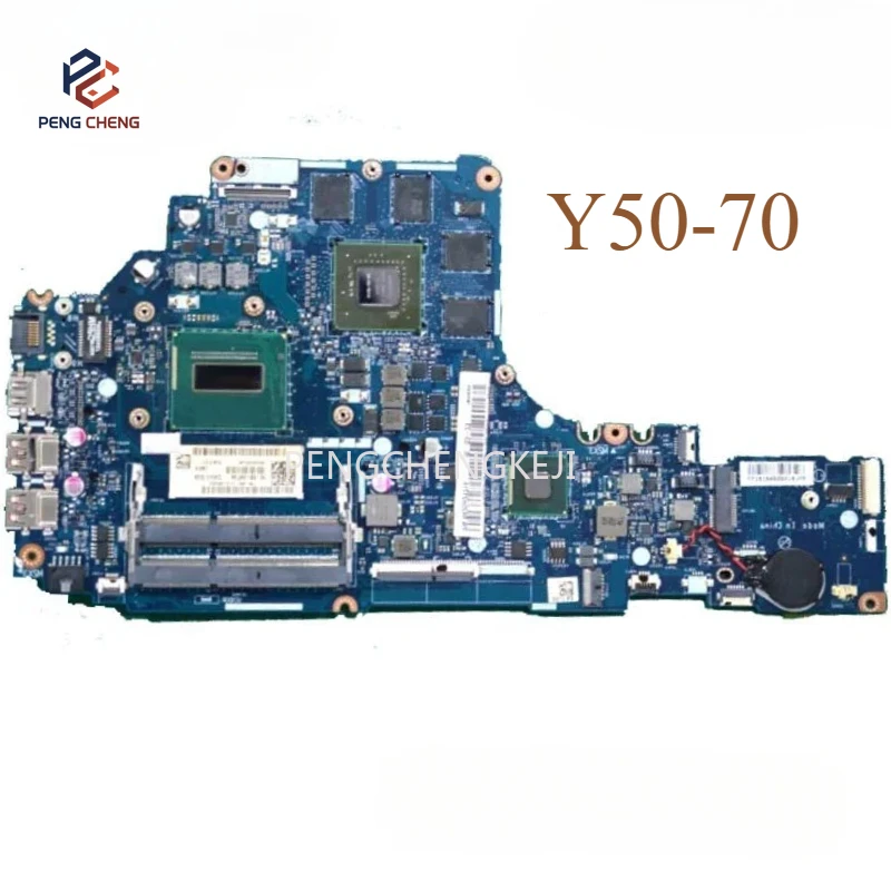 For Lenovo Ideapad Y50-70 Laptop Motherboard LA-B111P Notebook Mainboard I7-4710HQ CPU N16P-GX-A2 2GB GPU 100% Tested Ok