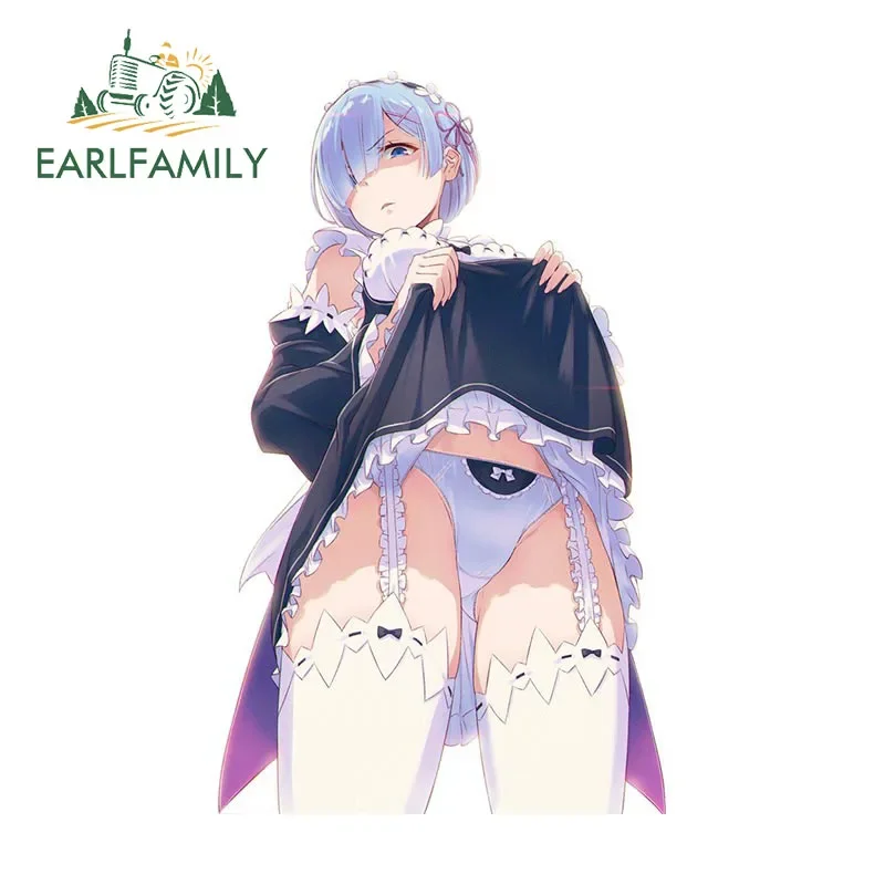 

EARLFAMILY 13 см x 7,8 см для привлекательной девушки Rem Hentai, автомобильная наклейка, индивидуальная наклейка на доску для серфинга, виниловые Мультяшные аксессуары для ноутбука и автомобиля