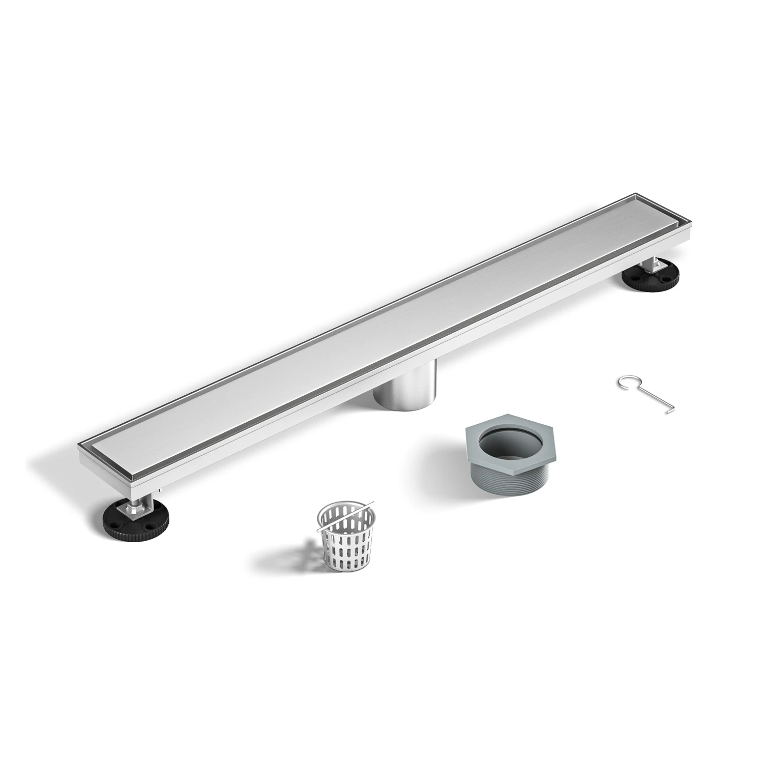 Factory Direct Sale CUPC Tile Insert Stainless Steel Invisible Shower Channel Linear Bathroom Floor Drain