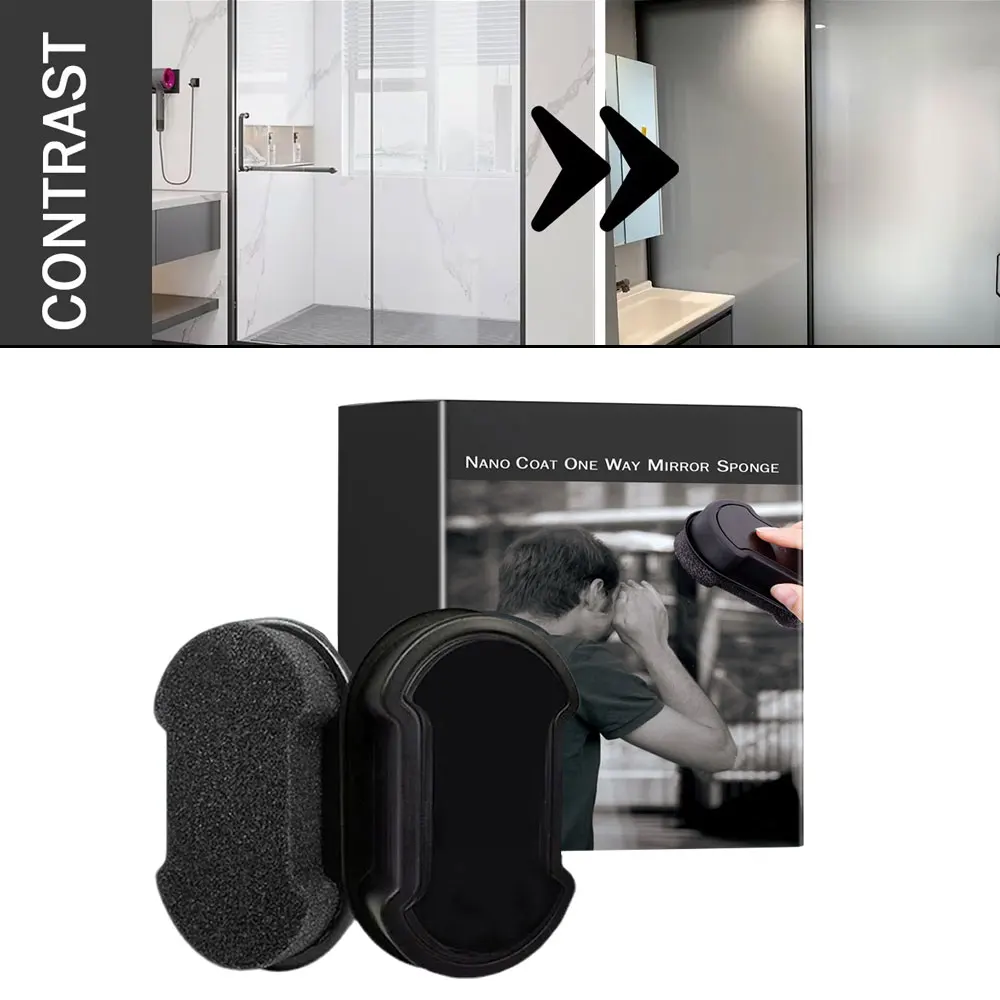 2pcs Car Windshield One-Way Anti Peeping Glass Cleaning Sponge Isolate Glass From Light Dedicated for Privacy Protection in Auto