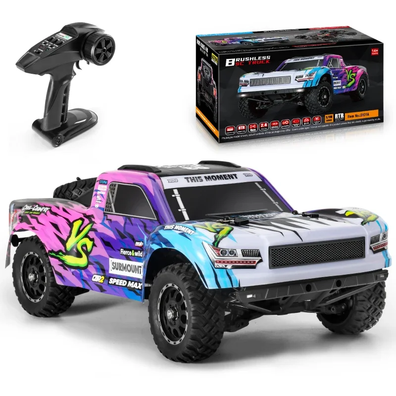 

3101A 1/16 4WD RC Brushless Short Course Truck Car 45KM/H High Speed Independent Suspension Metal Driveshaft Vehicle Model Toys