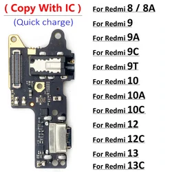 Charger Board Flex For Xiaomi Redmi 9 9C 9A 9T 8 8A 10C 10A 10 12 12C 13 13C 4G 5G USB Port Connector Dock Charging Flex Cable