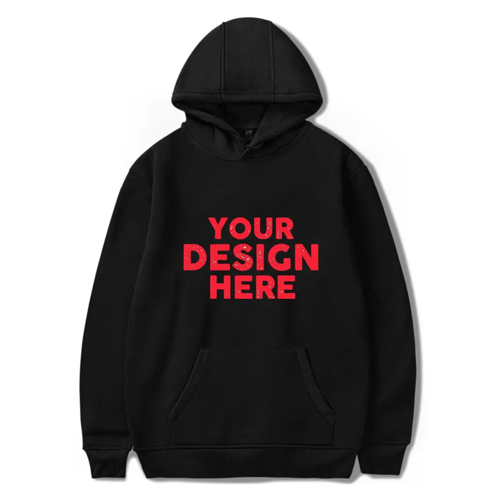 

Customized Pullover Men Women Sweatshirt Long Sleeve Hoodie Streetwear Personalized Clothing Unisex Outwear Fashion Hot Sale