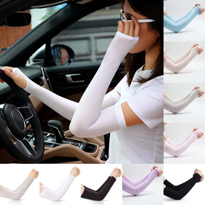 Sunscreen Ice Silk Sleeve Cuff Arm Sleeves Summer Men Women Outdoor Sports Climbing Riding UV Sun Protect