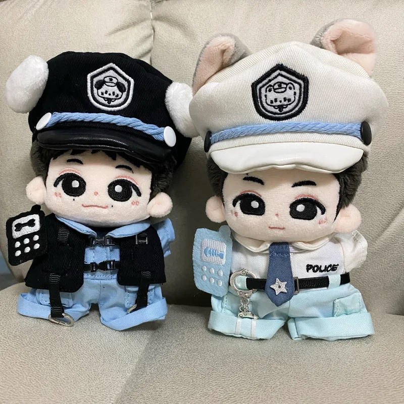 

10cm Cotton Doll Baby Clothes Kitten Sheriff X Puppy Swat Series Baby Clothes Kawaii Suit Dressing For No Attribute Super Cute