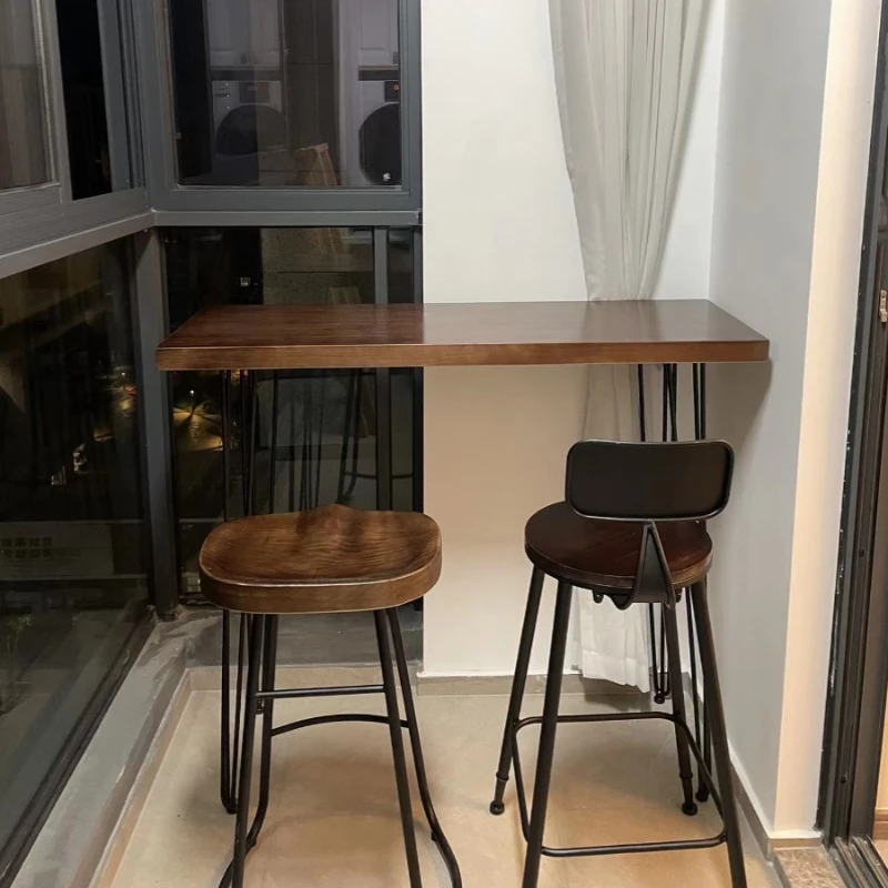 Mesas de Bar de lujo para café, Mostrador de fiesta de madera, mesas de Bar de pared, recepción, Mesa moderna, muebles comerciales de Alta calidad,