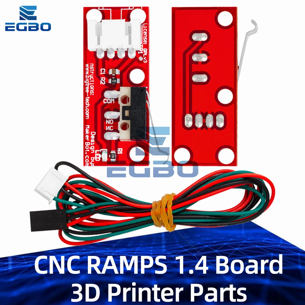 1 ~ 3 uds interruptor de tope final para Arduino interruptor de límite de tope final y Cable tope final mecánico para rampas CNC 1,4 placa piezas de impresora 3D