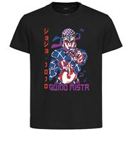 Unisex Black Japanese Style T-Shirt - Jojo's - Guido Mista - LL3650-