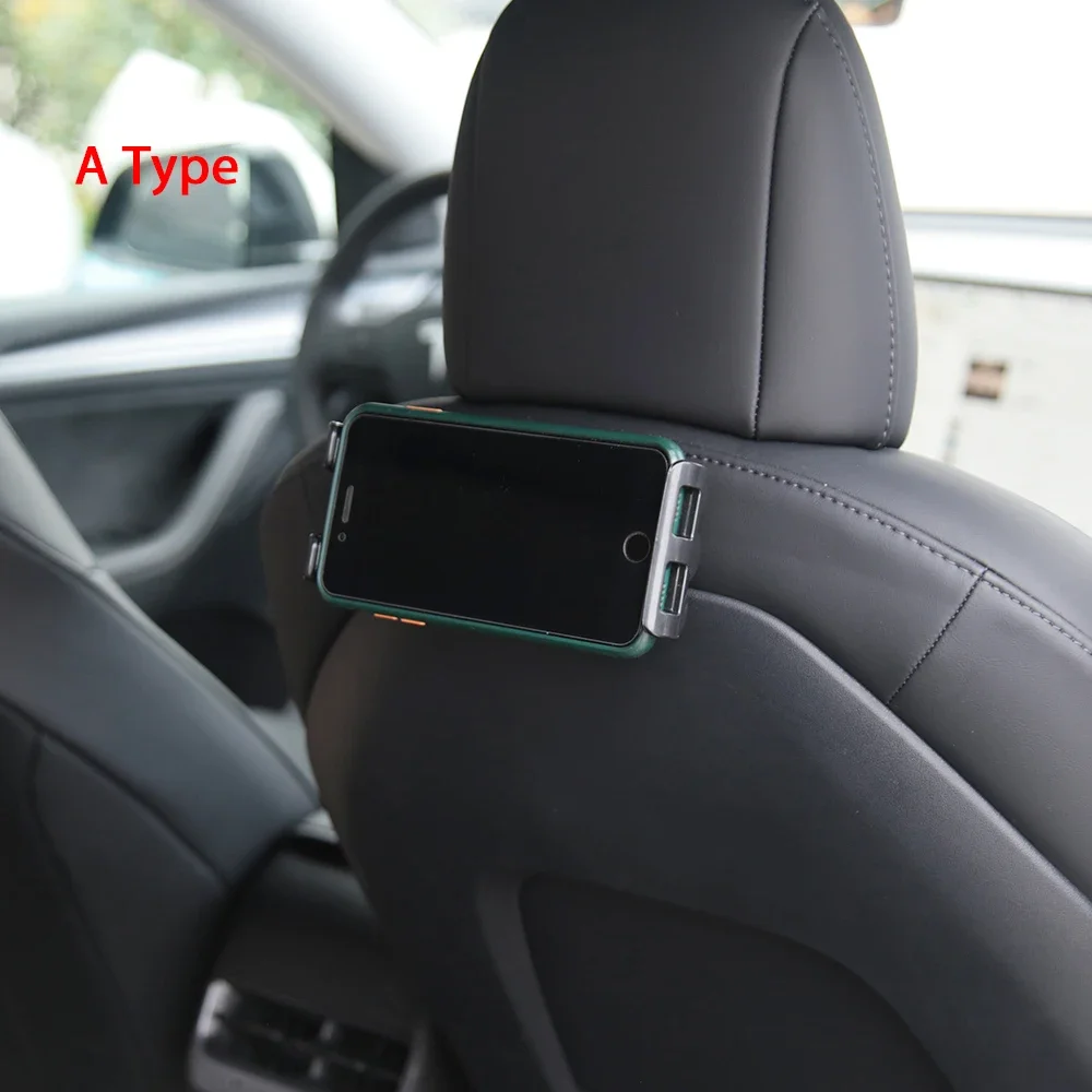 Phone Holder For Tesla Model 3 Model Y Back Seat 360 Degree Rotate Stand Support For Tablet iPad Mini Pro Interior Accessories