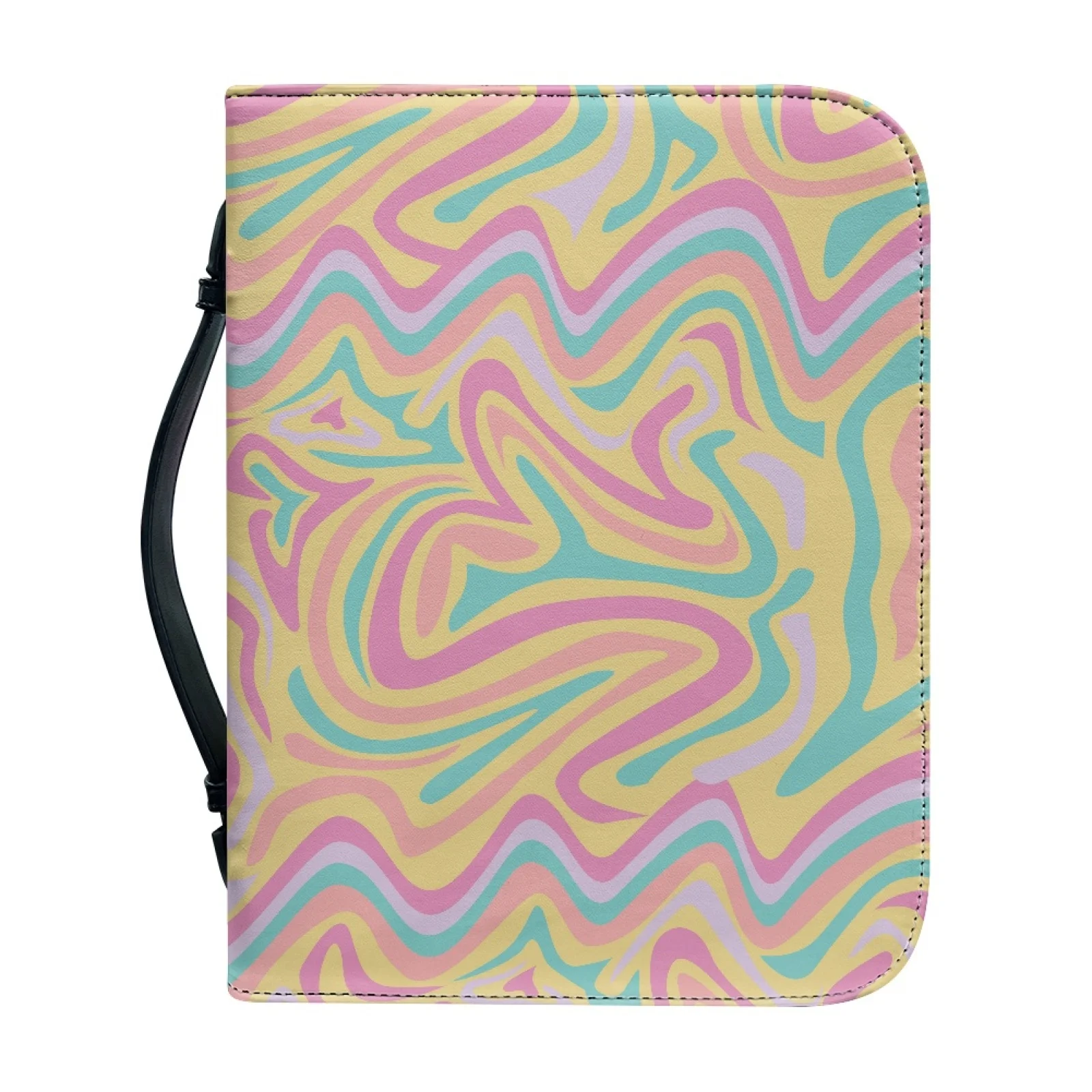 XIXIRIMIDO Pastel Psychedelic 2026 Collection Bible Covers PU Leather Top Handle Bible Bag for Prayer