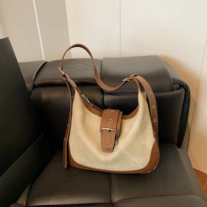 

Large Capacity Women's New Shoulder Bag, 2025 Retro Crossbody Bag, Fashionable and Versatile Commuting Armpit Bags