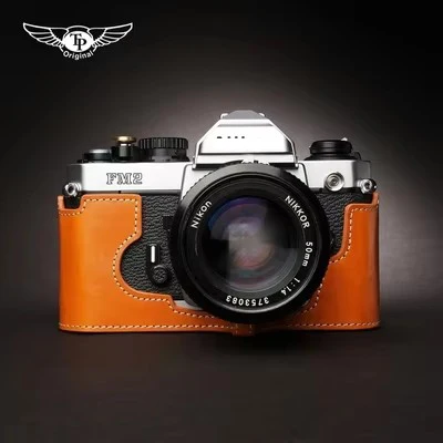handwork Photo Camera Genuine leather cowhide Bag Body BOX Case For Nikon FM2 FM FM2N FE FE2 FM3A Protective sleeve box base