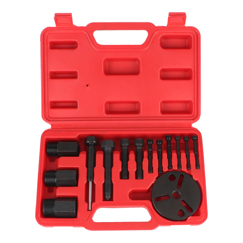 Compressor Remover Installer Puller Compressor Clutch Remover Tool for Cars FS6, C171, 6P & 148 Car Air Conditioning 14pcs Kits