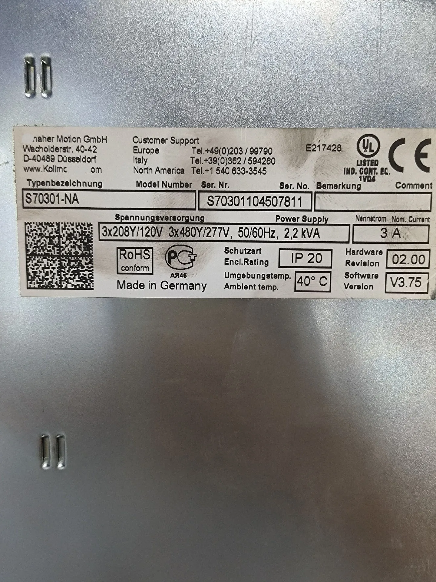 Сервопривод S70301-NA для Danaher S70301-NA