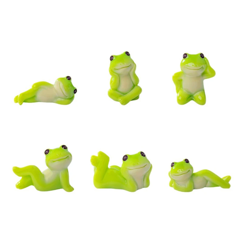 Novelty Creative Boring-Life Thinking Lersure Naughty Nap Frog Animal Resin Figure Cartoon Model Home Desk Car Decoration Gift