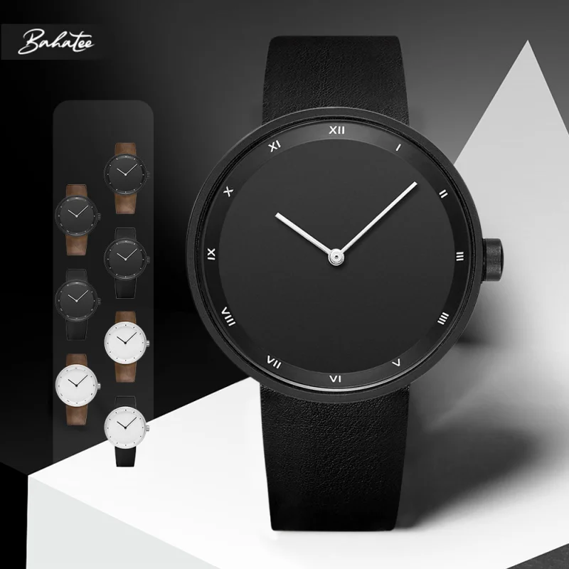 

Fashion Quartz Watch for Men Dual-Hand Design Roman Dial Seamless Band Matte Metal Case Strengthened Mineral Mirror