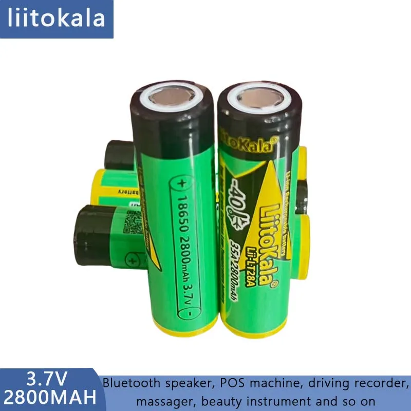 

LiitoKala Lii-LT28A 18650 2800mah 3.7V Rechargeable Battery 45A High Power Discharge for -40° Low-temperature Battery