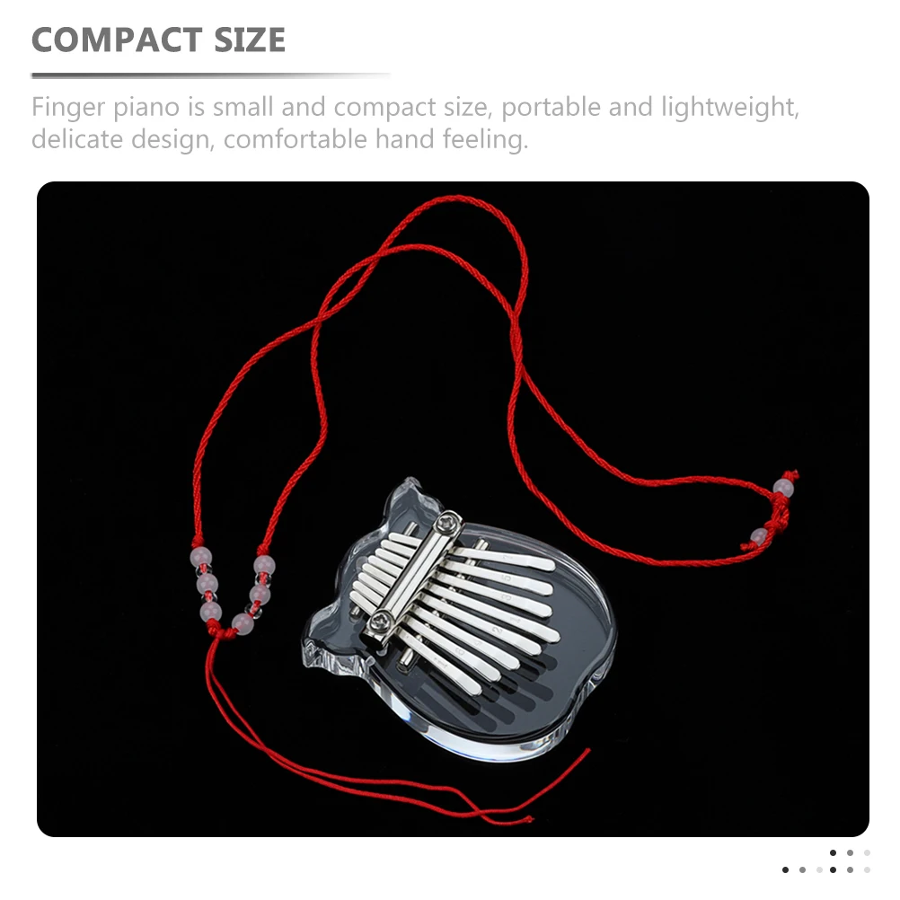 

Acrylic Kalimba 8 Keys Finger Piano Mini Instrument Small Musical Thumb Piano Portable Kids Beginner Acrylic Material Durable
