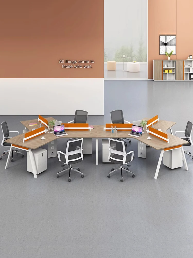 Simple modern office combination creative person special-shaped workstation staff computer desk office furniture