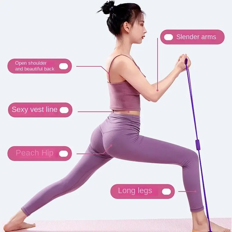 1pc 10-20 Pounds Yoga Resistance Band Durable 8-Shaped Tension Rope for Back Shoulderand Arm Stretching Training Tool