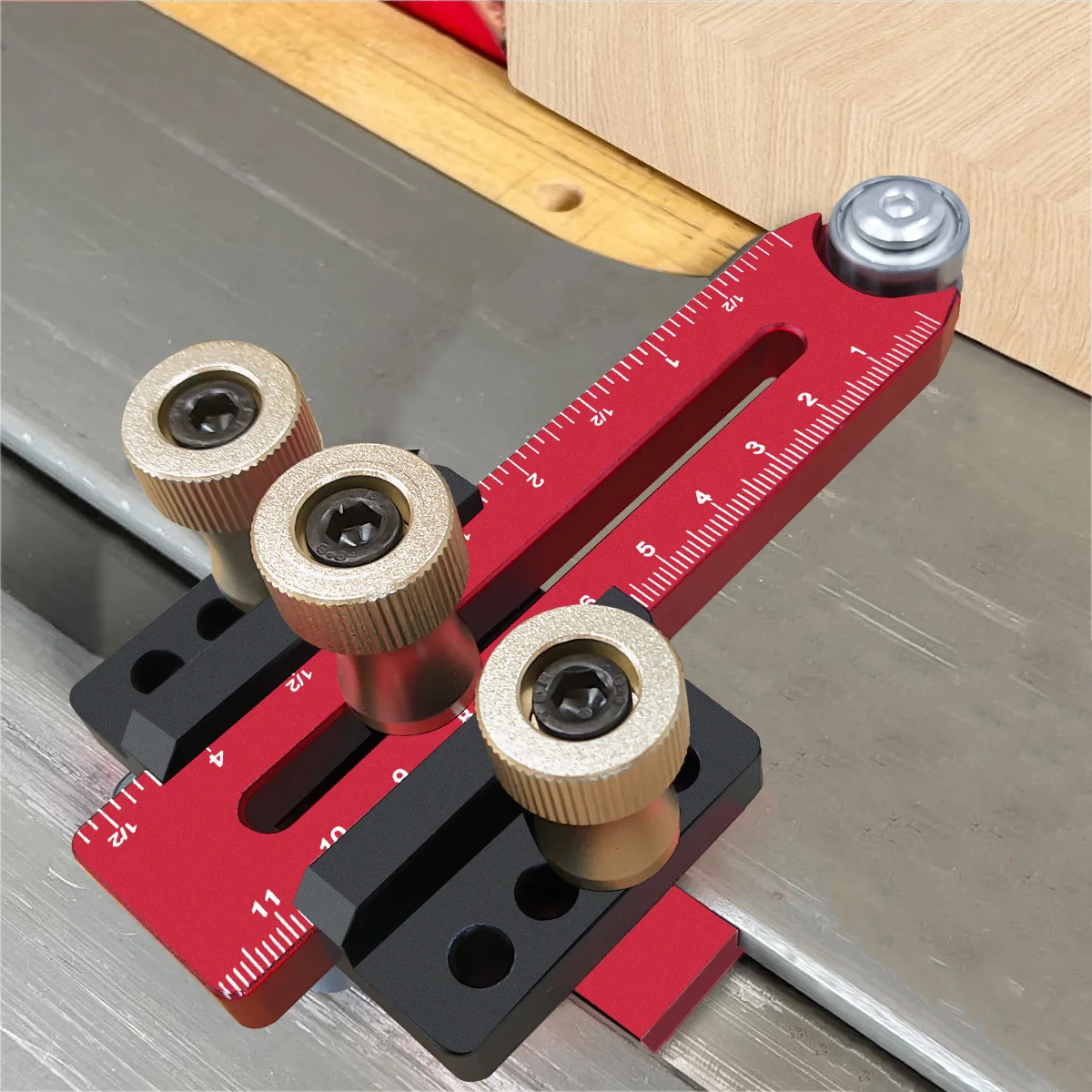 Thin Rip Jig Table Saw Jig Guide, Table Jig With 2 Guide Bearings Telescopic For Standard Miter Strip Cuts Woodworking Tools